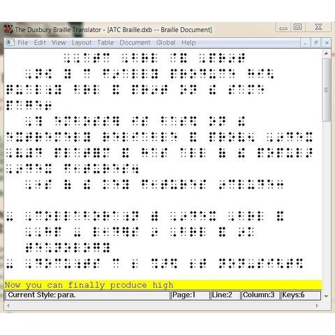 duxbury braille translation software